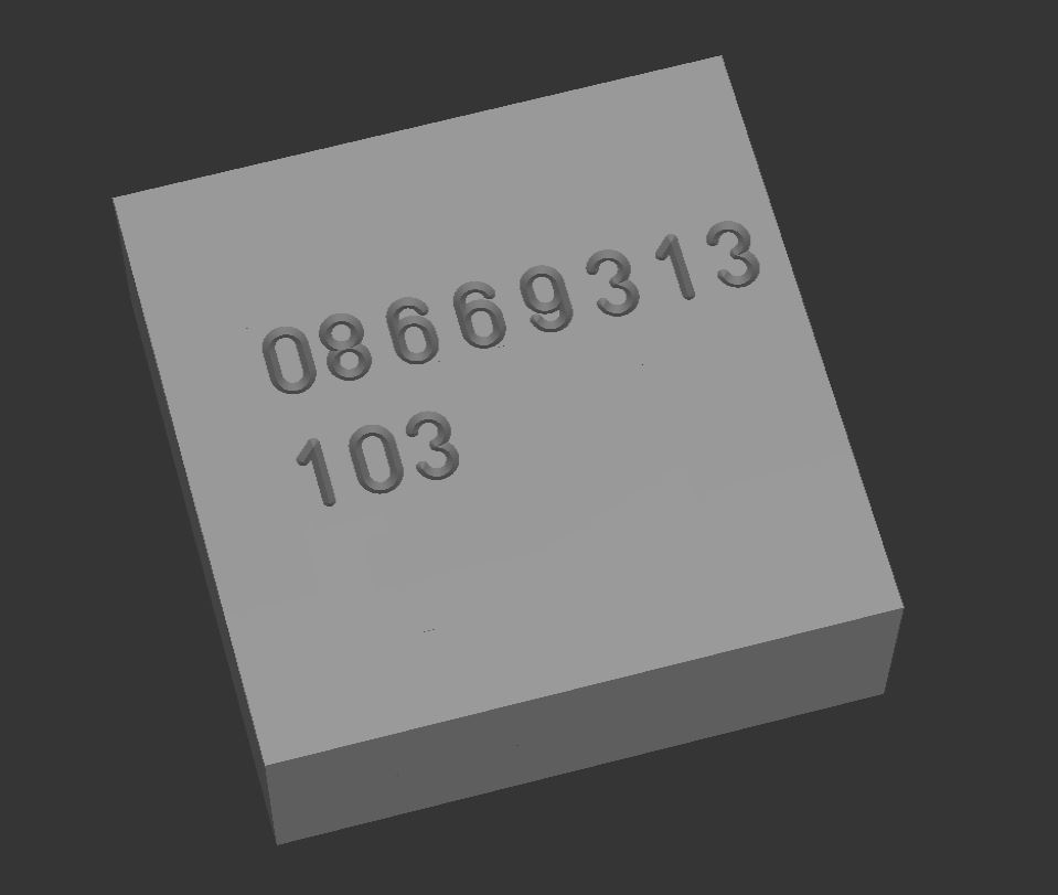 Grabado de un número de encargo y número de piezas secuencial correlativo
