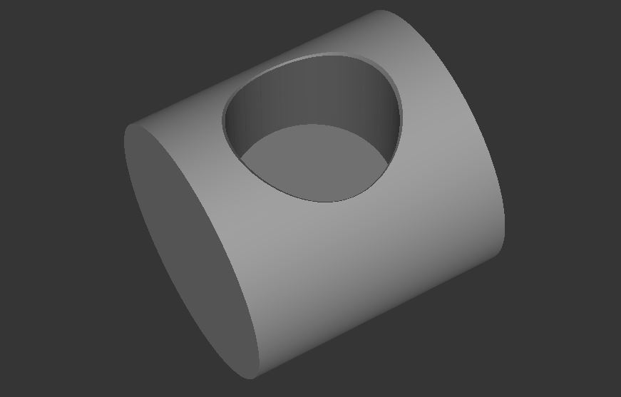 Deburr a hole on a cylinder surface